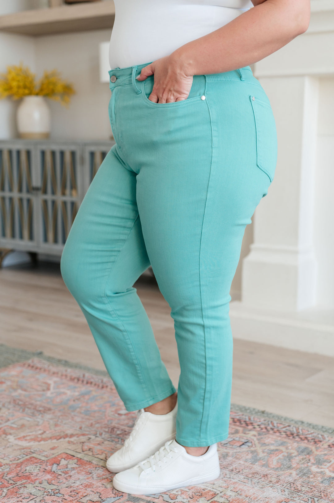 Judy Blue Bridgette High Rise Garment Dyed Slim Jeans in Aquamarine-Womens-Ave Shops-[option4]-[option5]-[option6]-[option7]-[option8]-Shop-Boutique-Clothing-for-Women-Online