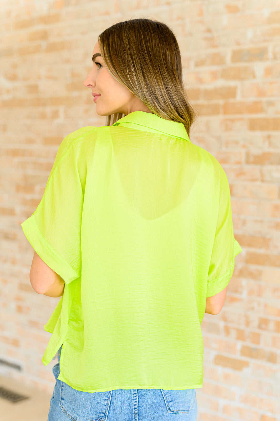 Bright Idea Button Down in Citrus-Tops-Ave Shops-[option4]-[option5]-[option6]-[option7]-[option8]-Shop-Boutique-Clothing-for-Women-Online