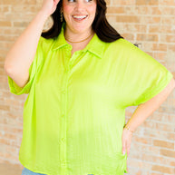 Bright Idea Button Down in Citrus-Tops-Ave Shops-[option4]-[option5]-[option6]-[option7]-[option8]-Shop-Boutique-Clothing-for-Women-Online