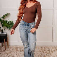 Bring in the Basics Seamless Reversible V-Neck Coffee-Tops-Ave Shops-[option4]-[option5]-[option6]-[option7]-[option8]-Shop-Boutique-Clothing-for-Women-Online