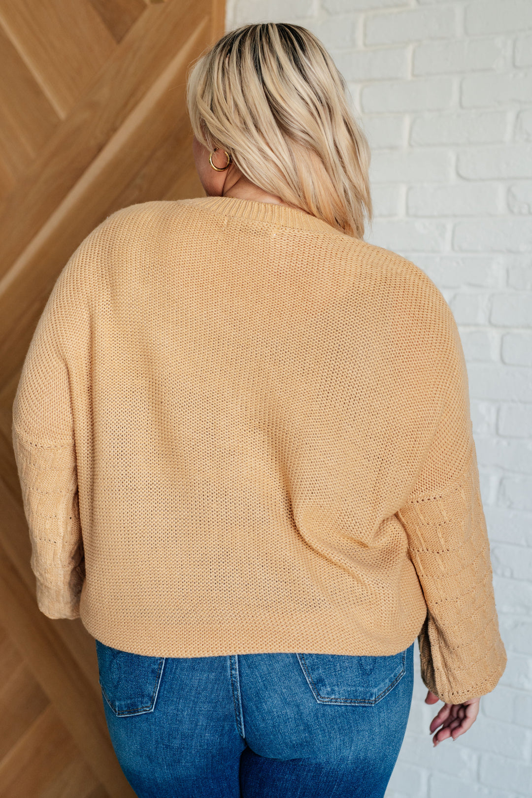 Bubbly Personality Bubble Sleeve Sweater in Wheat-Tops-Ave Shops-[option4]-[option5]-[option6]-[option7]-[option8]-Shop-Boutique-Clothing-for-Women-Online