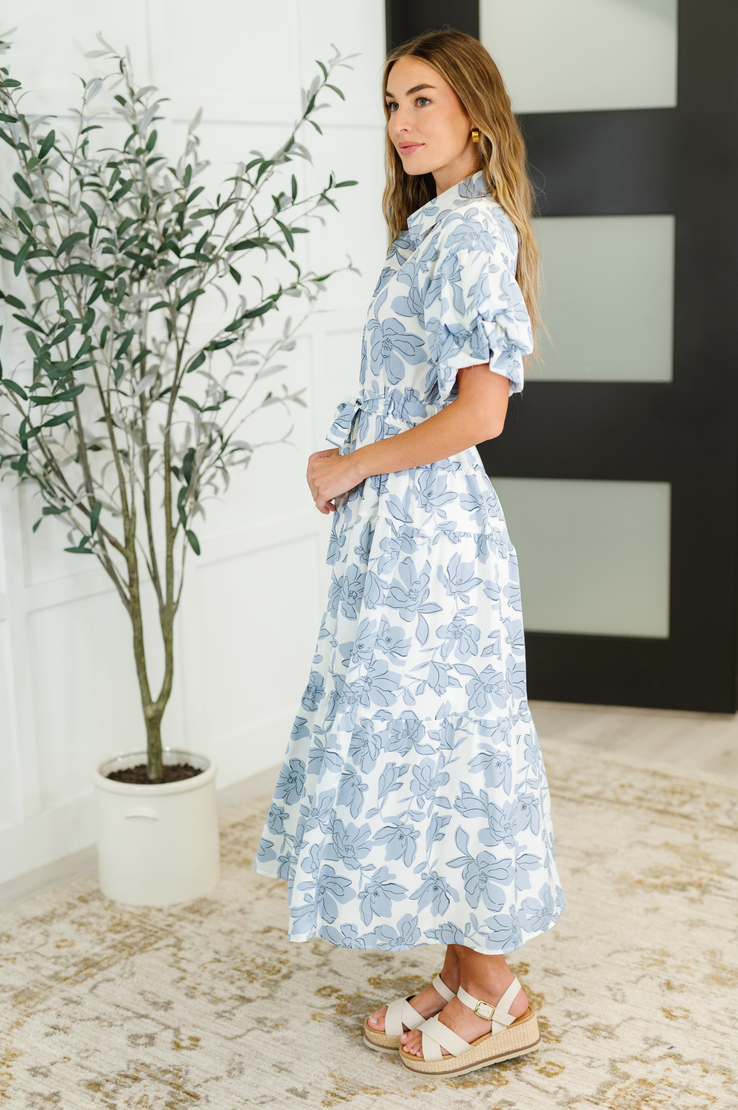 Budding Romance Collared Button-Down Dress-Womens-Ave Shops-[option4]-[option5]-[option6]-[option7]-[option8]-Shop-Boutique-Clothing-for-Women-Online