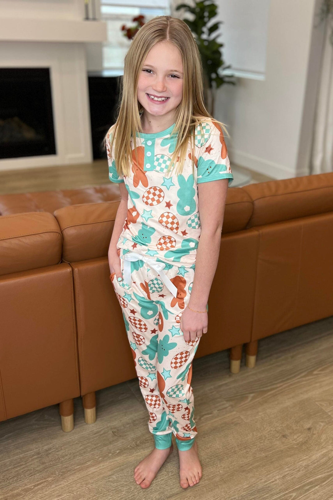 Shirley & Stone Kids Short Sleeve Jogger Pajama Set - Bunny Egg-Preorder Close 01.10.2024-Shirley & Stone-#4-Bunny Egg-Kid 4XL-[option4]-[option5]-[option6]-[option7]-[option8]-Shop-Boutique-Clothing-for-Women-Online