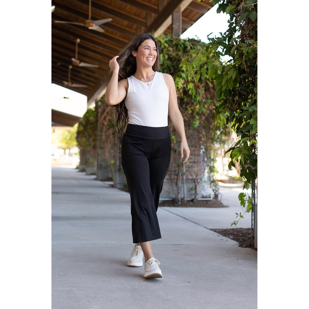 The Gabriella -Black High Waisted Gaucho Pants-JuliaRoseWholesale-[option4]-[option5]-[option6]-[option7]-[option8]-Shop-Boutique-Clothing-for-Women-Online