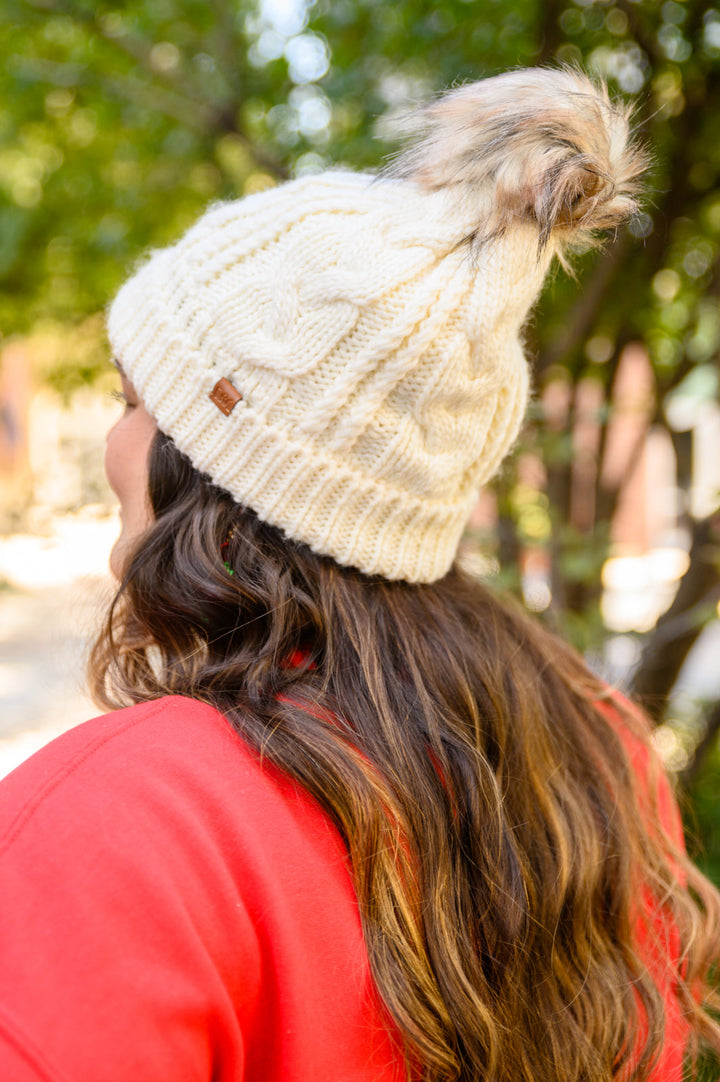 Cable Knit Cuffed Beanie In Ivory-Womens-Ave Shops-OS-[option4]-[option5]-[option6]-[option7]-[option8]-Shop-Boutique-Clothing-for-Women-Online