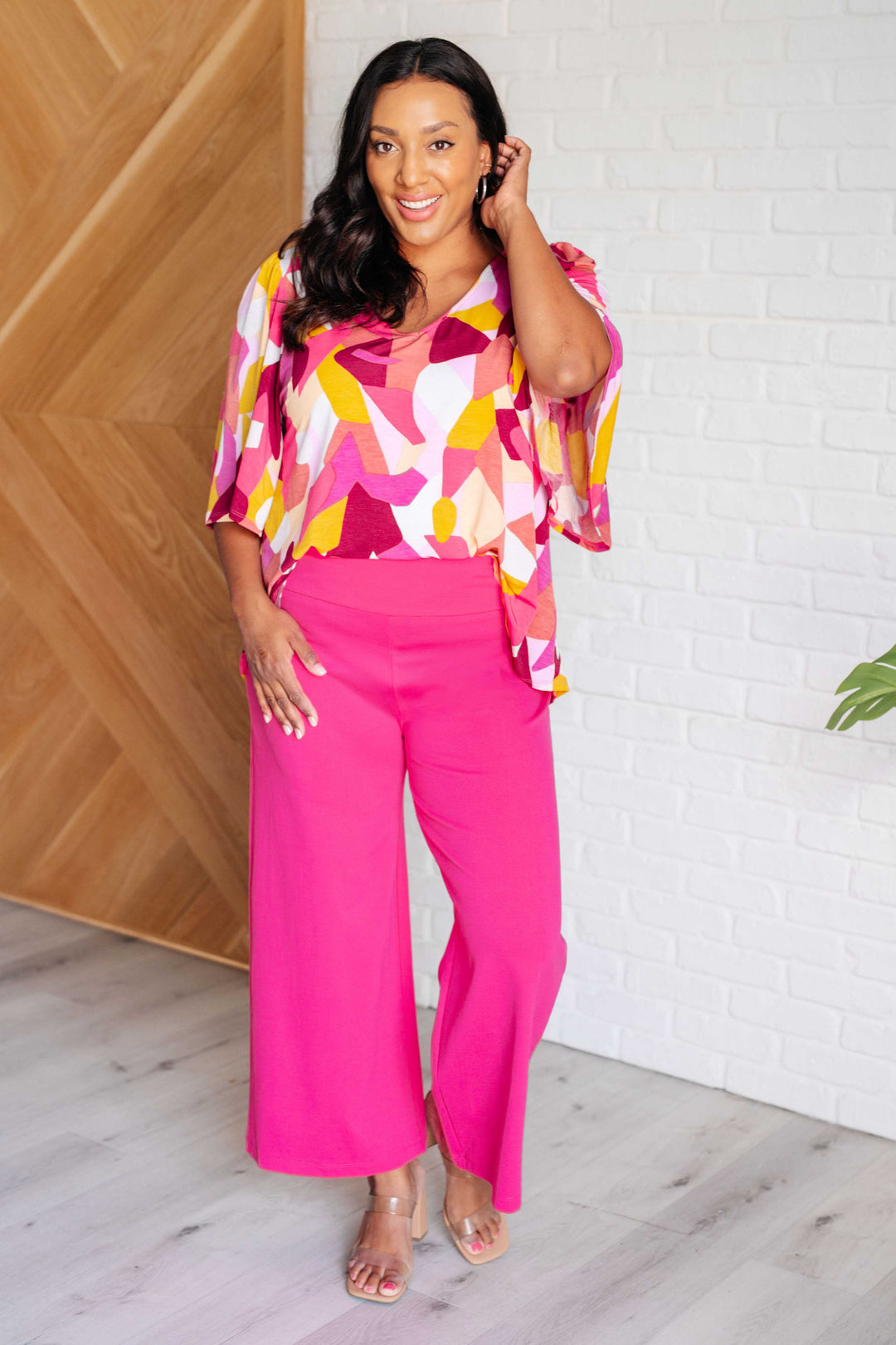 Magic Wide Leg Crop Pants in Hot Pink-Bottoms-Ave Shops-[option4]-[option5]-[option6]-[option7]-[option8]-Shop-Boutique-Clothing-for-Women-Online