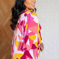 Cali Blouse in Magenta and Mustard Abstract-Blouses-Ave Shops-[option4]-[option5]-[option6]-[option7]-[option8]-Shop-Boutique-Clothing-for-Women-Online