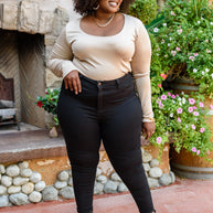 Can You Believe It Basic Long Sleeve Top In Sand-Womens-Ave Shops-[option4]-[option5]-[option6]-[option7]-[option8]-Shop-Boutique-Clothing-for-Women-Online