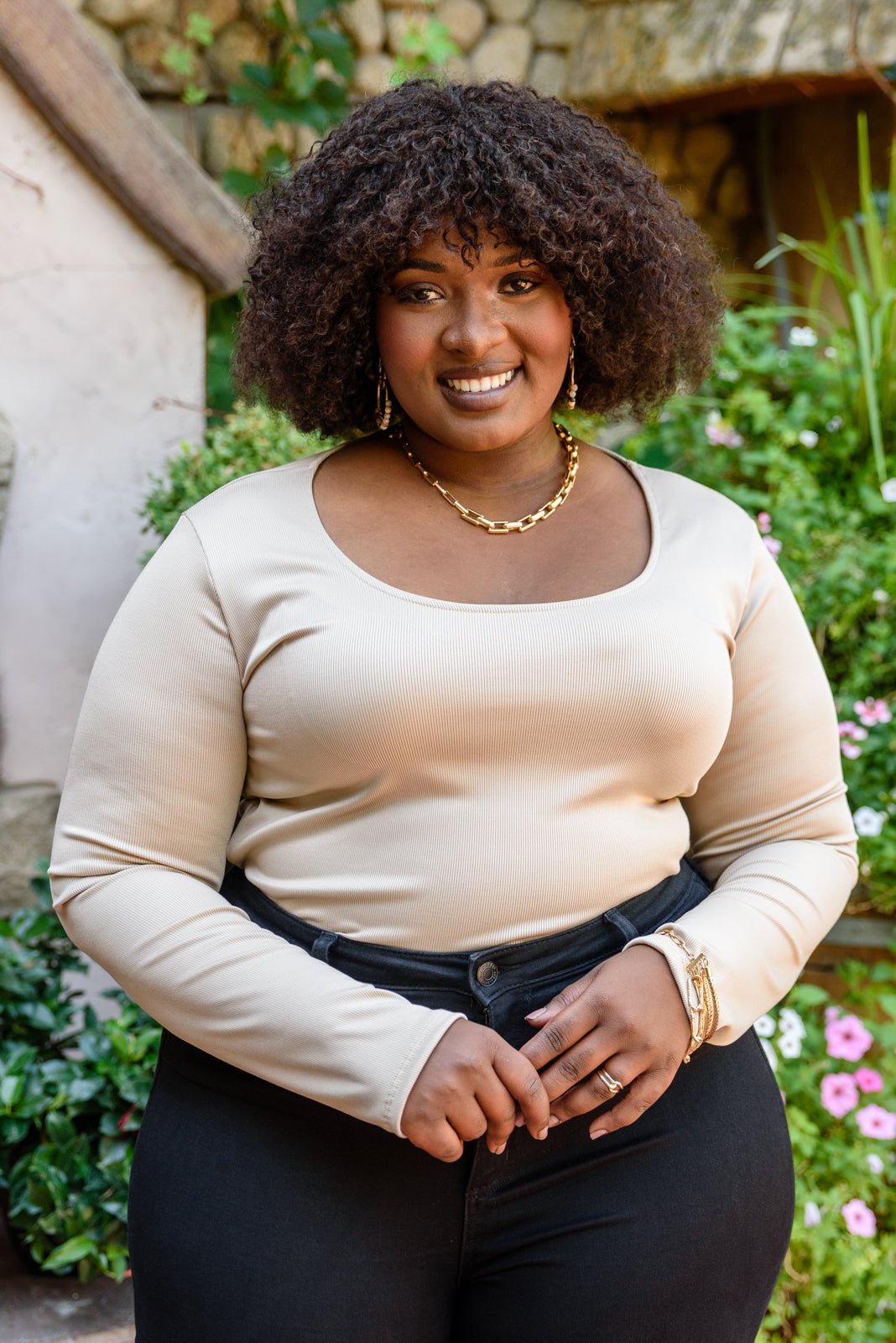 Can You Believe It Basic Long Sleeve Top In Sand-Womens-Ave Shops-[option4]-[option5]-[option6]-[option7]-[option8]-Shop-Boutique-Clothing-for-Women-Online