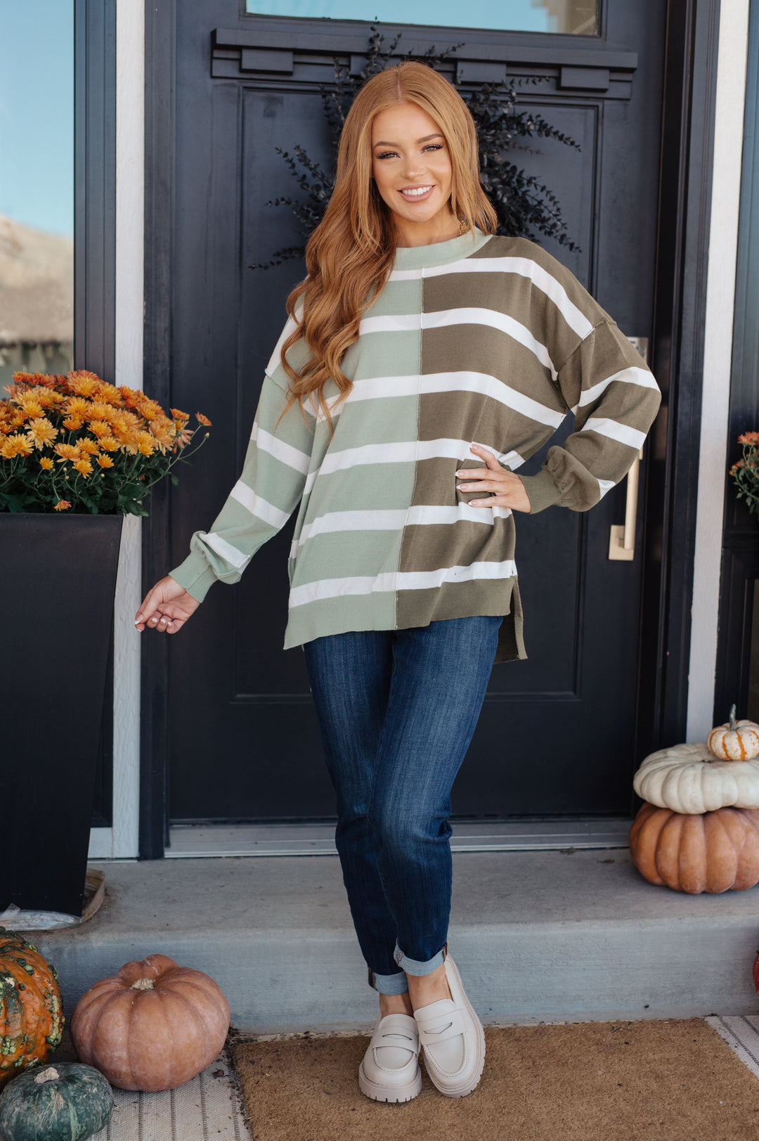 Can't Decide Color Block Striped Sweater-Tops-Ave Shops-[option4]-[option5]-[option6]-[option7]-[option8]-Shop-Boutique-Clothing-for-Women-Online