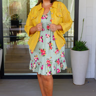 Sweeter Than Nectar Lace Button Down in Honey-Tops-Ave Shops-[option4]-[option5]-[option6]-[option7]-[option8]-Shop-Boutique-Clothing-for-Women-Online