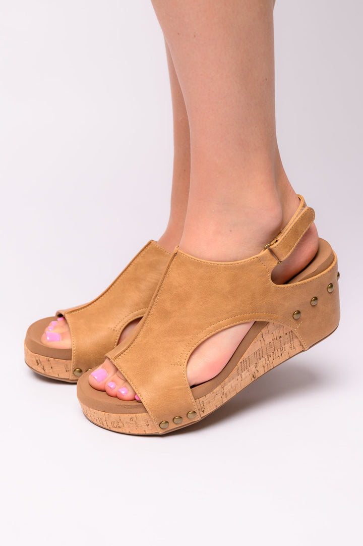 Corky's Carley Wedge Sandals in Caramel Smooth-Womens-Ave Shops-[option4]-[option5]-[option6]-[option7]-[option8]-Shop-Boutique-Clothing-for-Women-Online