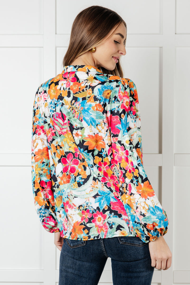 Carry Me Away Floral Peplum Blouse-Blouses-Ave Shops-[option4]-[option5]-[option6]-[option7]-[option8]-Shop-Boutique-Clothing-for-Women-Online