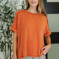 Zenana Catch Me Loungin’ Cable Ribbed Knit Top in Burnt Orange-Womens-Ave Shops-[option4]-[option5]-[option6]-[option7]-[option8]-Shop-Boutique-Clothing-for-Women-Online