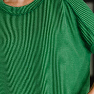 Zenana Catch Me Loungin’ Cable Ribbed Knit Top in Dark Green-Womens-Ave Shops-[option4]-[option5]-[option6]-[option7]-[option8]-Shop-Boutique-Clothing-for-Women-Online