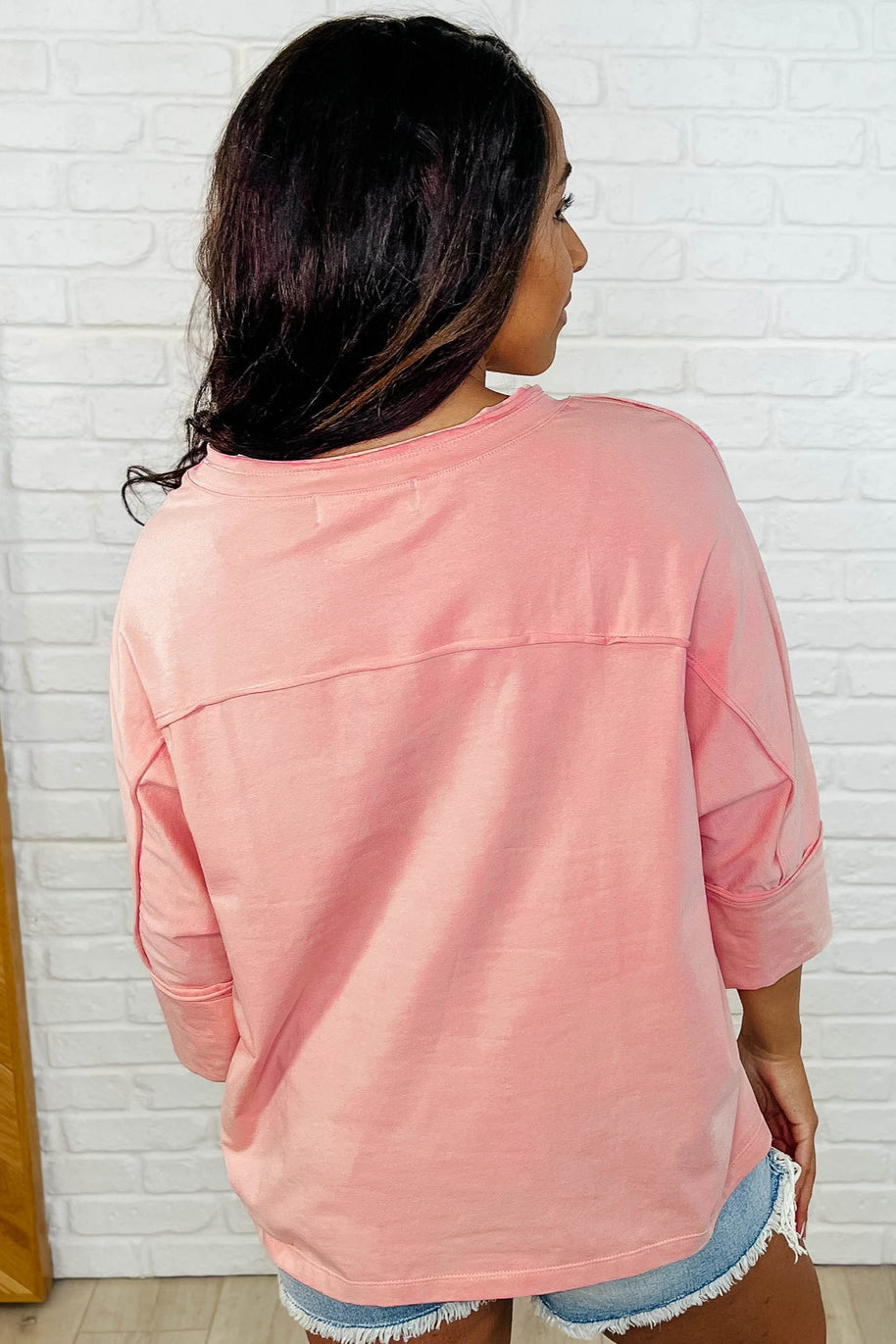 Catch a Star Mixed Print Star Patch Top-Womens-Ave Shops-[option4]-[option5]-[option6]-[option7]-[option8]-Shop-Boutique-Clothing-for-Women-Online