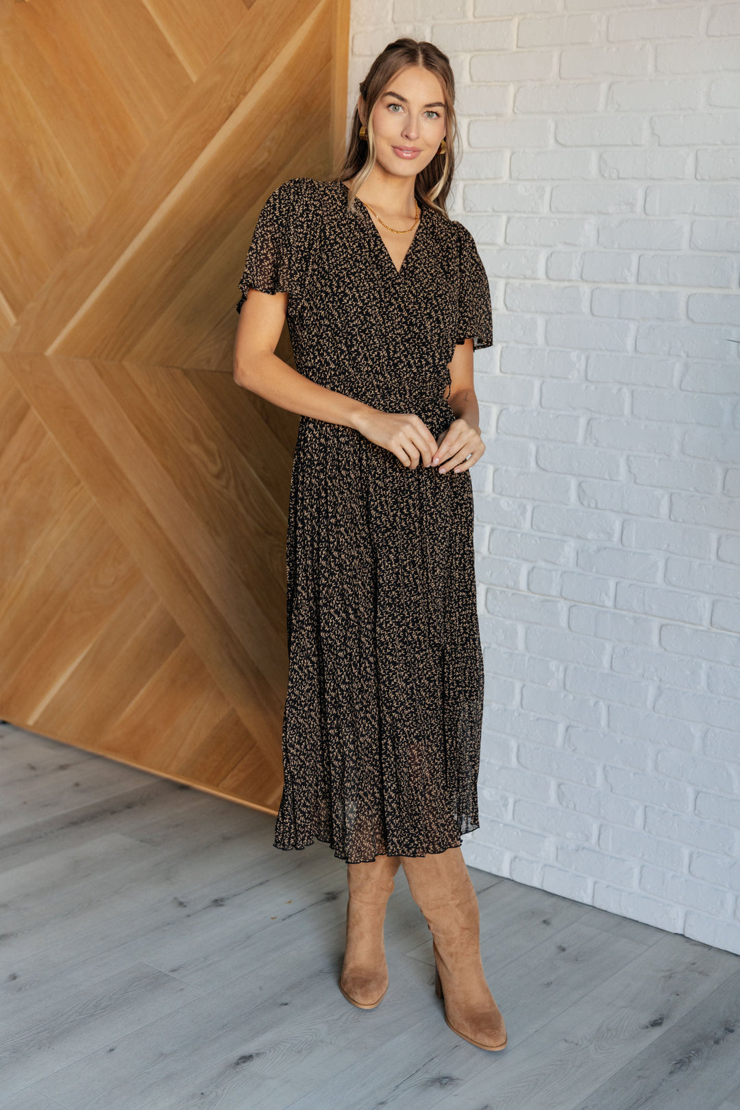 Cause a Scene Surplice Neck Dress-Dresses-Ave Shops-[option4]-[option5]-[option6]-[option7]-[option8]-Shop-Boutique-Clothing-for-Women-Online