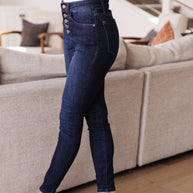 Judy Blue Celecia High Waist Hand Sanded Resin Skinny Jeans-Denim-Ave Shops-[option4]-[option5]-[option6]-[option7]-[option8]-Shop-Boutique-Clothing-for-Women-Online