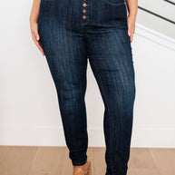 Judy Blue Celecia High Waist Hand Sanded Resin Skinny Jeans-Denim-Ave Shops-[option4]-[option5]-[option6]-[option7]-[option8]-Shop-Boutique-Clothing-for-Women-Online