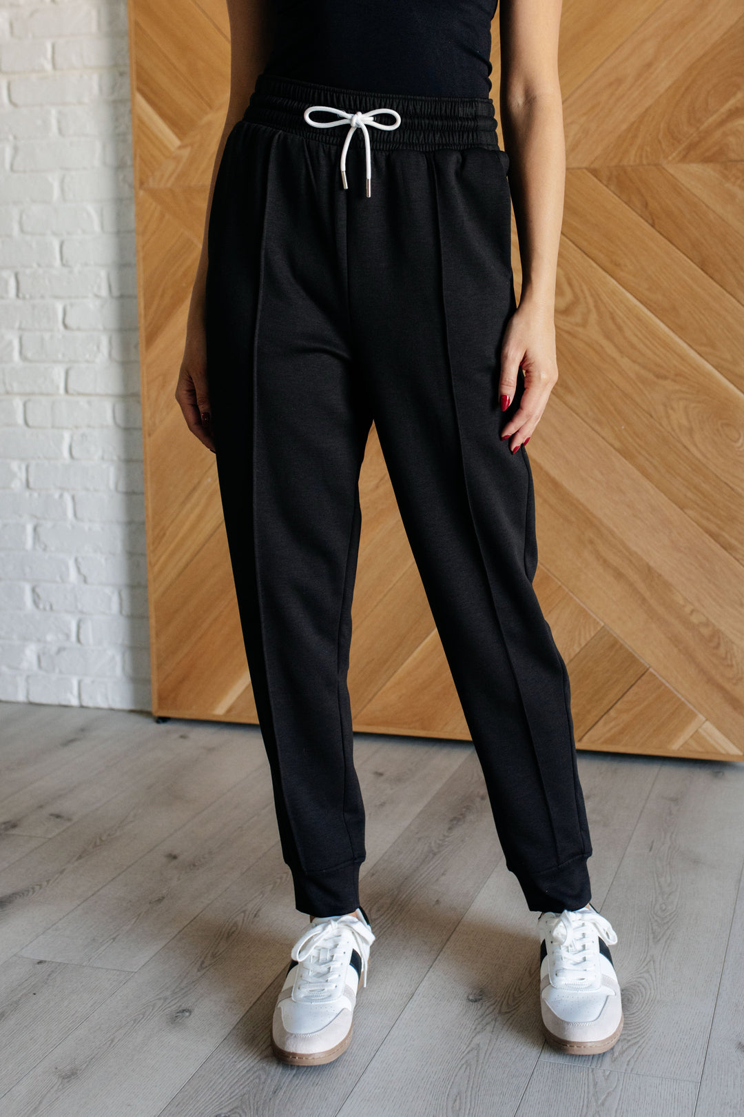 Zenana Center Seam Scuba Joggers in Black-Bottoms-Ave Shops-[option4]-[option5]-[option6]-[option7]-[option8]-Shop-Boutique-Clothing-for-Women-Online