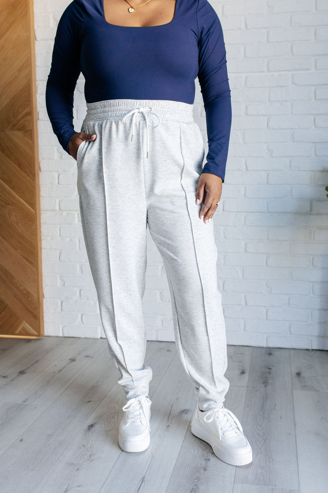 Zenana Center Seam Scuba Joggers in Heather Grey-Bottoms-Ave Shops-[option4]-[option5]-[option6]-[option7]-[option8]-Shop-Boutique-Clothing-for-Women-Online