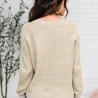Chai Latte V-Neck Sweater in Oatmeal-Tops-Ave Shops-[option4]-[option5]-[option6]-[option7]-[option8]-Shop-Boutique-Clothing-for-Women-Online