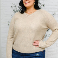 Chai Latte V-Neck Sweater in Oatmeal-Tops-Ave Shops-[option4]-[option5]-[option6]-[option7]-[option8]-Shop-Boutique-Clothing-for-Women-Online