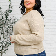 Chai Latte V-Neck Sweater in Oatmeal-Tops-Ave Shops-[option4]-[option5]-[option6]-[option7]-[option8]-Shop-Boutique-Clothing-for-Women-Online