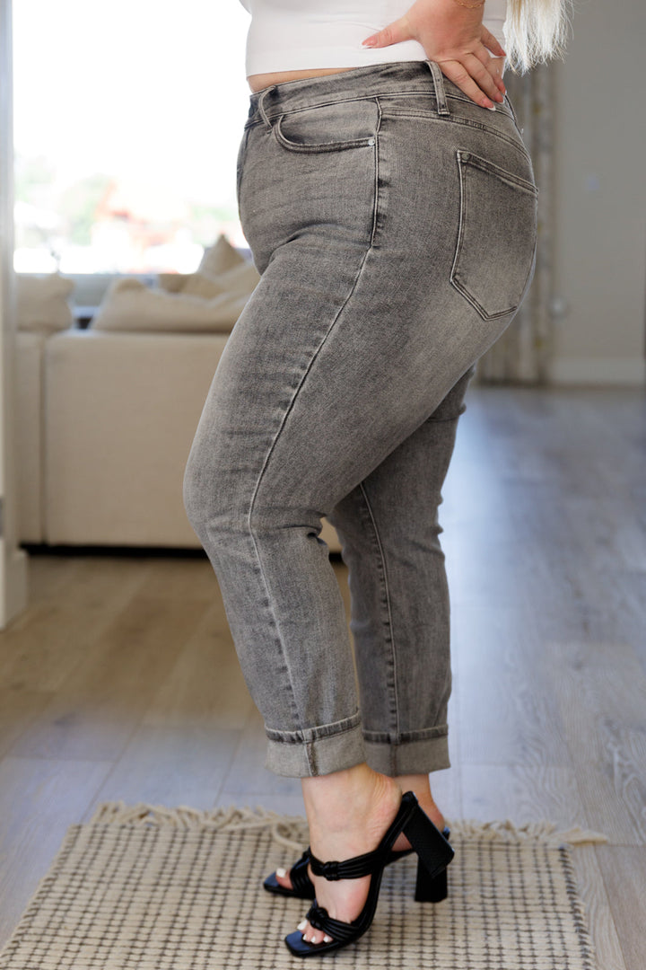 Judy Blue Charlotte High Rise Stone Wash Slim Jeans in Gray-Denim-Ave Shops-[option4]-[option5]-[option6]-[option7]-[option8]-Shop-Boutique-Clothing-for-Women-Online