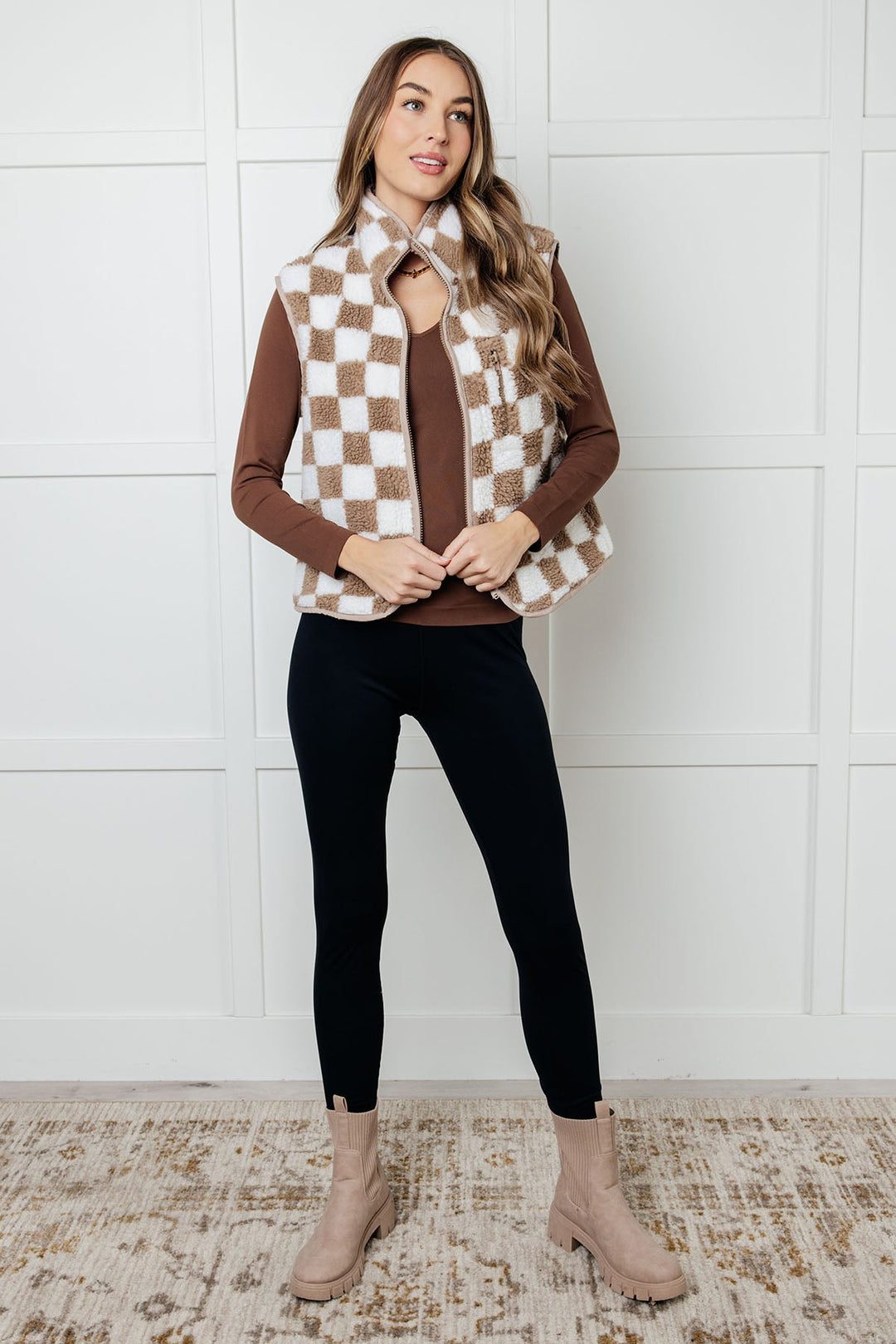 Check it Out Checkered Fleece Vest-Layers-Ave Shops-[option4]-[option5]-[option6]-[option7]-[option8]-Shop-Boutique-Clothing-for-Women-Online