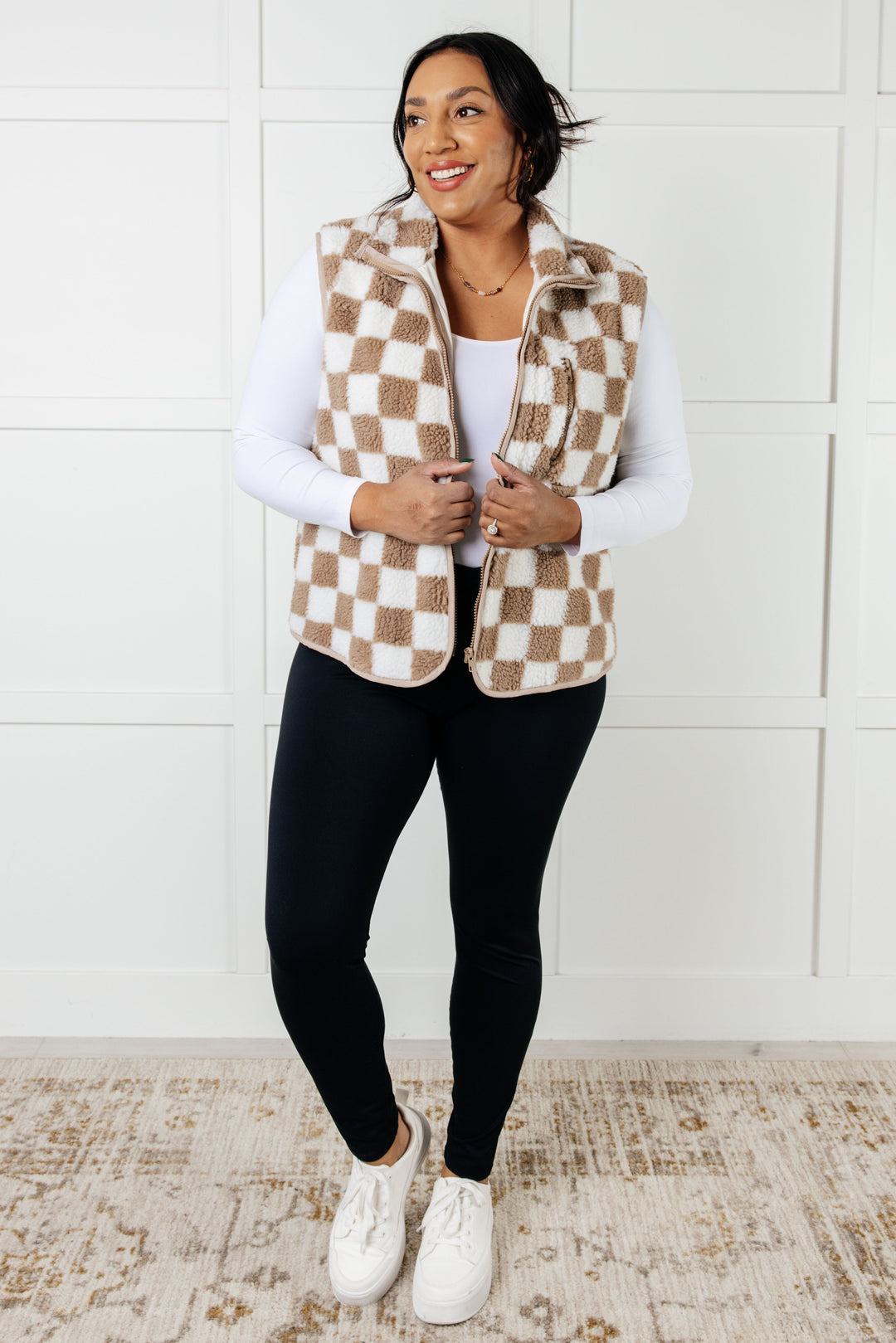 Check it Out Checkered Fleece Vest-Layers-Ave Shops-[option4]-[option5]-[option6]-[option7]-[option8]-Shop-Boutique-Clothing-for-Women-Online