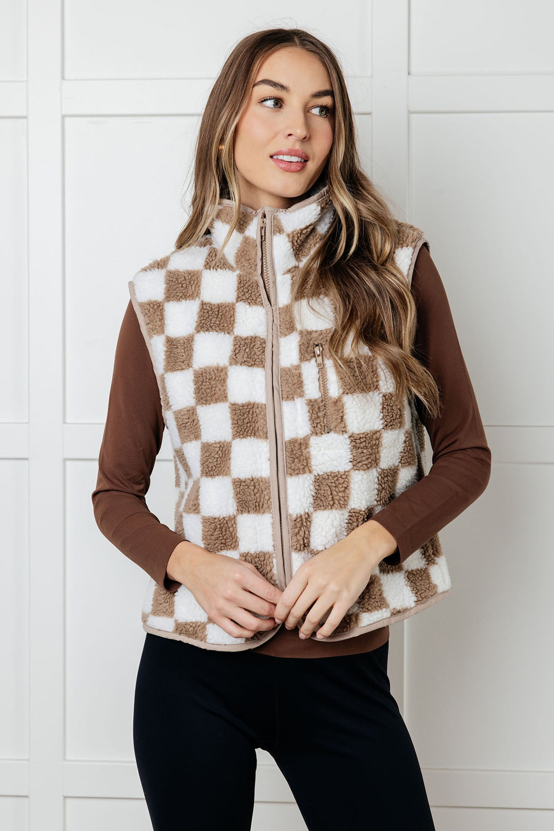 Check it Out Checkered Fleece Vest-Layers-Ave Shops-[option4]-[option5]-[option6]-[option7]-[option8]-Shop-Boutique-Clothing-for-Women-Online