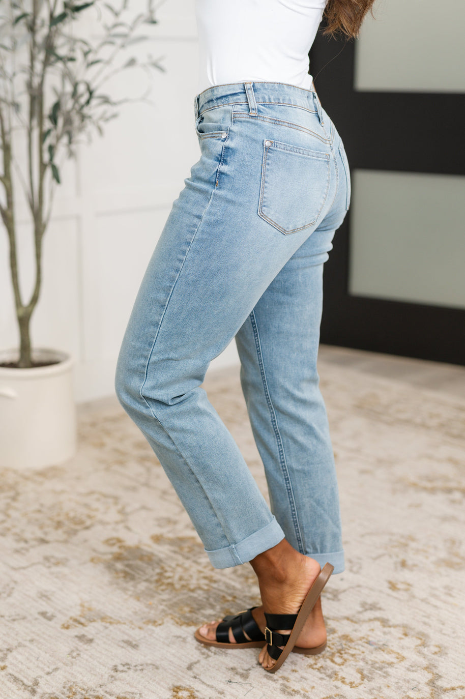 Judy Blue Cheyenne V-Front Cool Denim Boyfriend Jeans-Womens-Ave Shops-[option4]-[option5]-[option6]-[option7]-[option8]-Shop-Boutique-Clothing-for-Women-Online