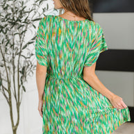 Chic Repeat V-Neck Dress in Multi-Color-Womens-Ave Shops-[option4]-[option5]-[option6]-[option7]-[option8]-Shop-Boutique-Clothing-for-Women-Online