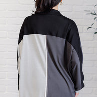 Chip Off the Old Colorblock V-Neck Henley in Grey-Tops-Ave Shops-[option4]-[option5]-[option6]-[option7]-[option8]-Shop-Boutique-Clothing-for-Women-Online