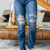 Christine High Contrast Slim Bootcut Destroyed Jeans-Denim-Ave Shops-[option4]-[option5]-[option6]-[option7]-[option8]-Shop-Boutique-Clothing-for-Women-Online