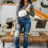 Christine High Contrast Slim Bootcut Destroyed Jeans-Denim-Ave Shops-[option4]-[option5]-[option6]-[option7]-[option8]-Shop-Boutique-Clothing-for-Women-Online