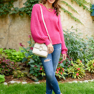 Claim The Stage Knit Sweater In Hot Pink-Womens-Ave Shops-[option4]-[option5]-[option6]-[option7]-[option8]-Shop-Boutique-Clothing-for-Women-Online