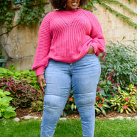 Claim The Stage Knit Sweater In Hot Pink-Womens-Ave Shops-[option4]-[option5]-[option6]-[option7]-[option8]-Shop-Boutique-Clothing-for-Women-Online