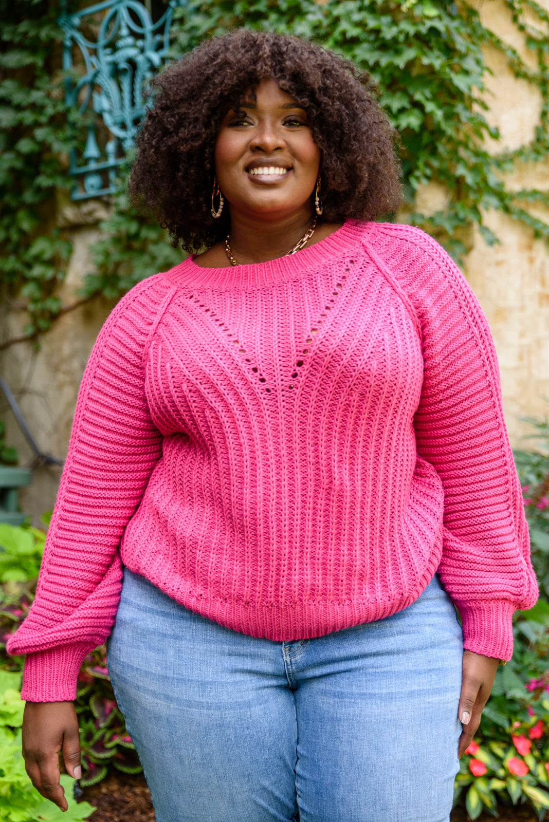 Claim The Stage Knit Sweater In Hot Pink-Womens-Ave Shops-[option4]-[option5]-[option6]-[option7]-[option8]-Shop-Boutique-Clothing-for-Women-Online