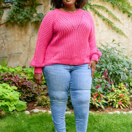 Claim The Stage Knit Sweater In Hot Pink-Womens-Ave Shops-[option4]-[option5]-[option6]-[option7]-[option8]-Shop-Boutique-Clothing-for-Women-Online