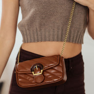 Classic Beauty Quilted Clutch in Brown-Accessories-Ave Shops-[option4]-[option5]-[option6]-[option7]-[option8]-Shop-Boutique-Clothing-for-Women-Online