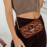 Classic Beauty Quilted Clutch in Brown-Accessories-Ave Shops-[option4]-[option5]-[option6]-[option7]-[option8]-Shop-Boutique-Clothing-for-Women-Online