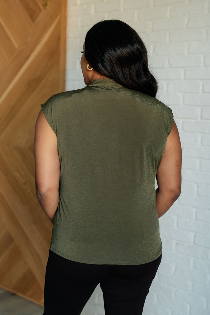 Classic Surplice Front Top in Olive-Tops-Ave Shops-[option4]-[option5]-[option6]-[option7]-[option8]-Shop-Boutique-Clothing-for-Women-Online