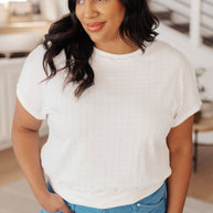 Clearly Classic Short Sleeve Top in White-Tops-Ave Shops-[option4]-[option5]-[option6]-[option7]-[option8]-Shop-Boutique-Clothing-for-Women-Online