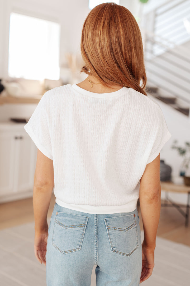 Clearly Classic Short Sleeve Top in White-Tops-Ave Shops-[option4]-[option5]-[option6]-[option7]-[option8]-Shop-Boutique-Clothing-for-Women-Online