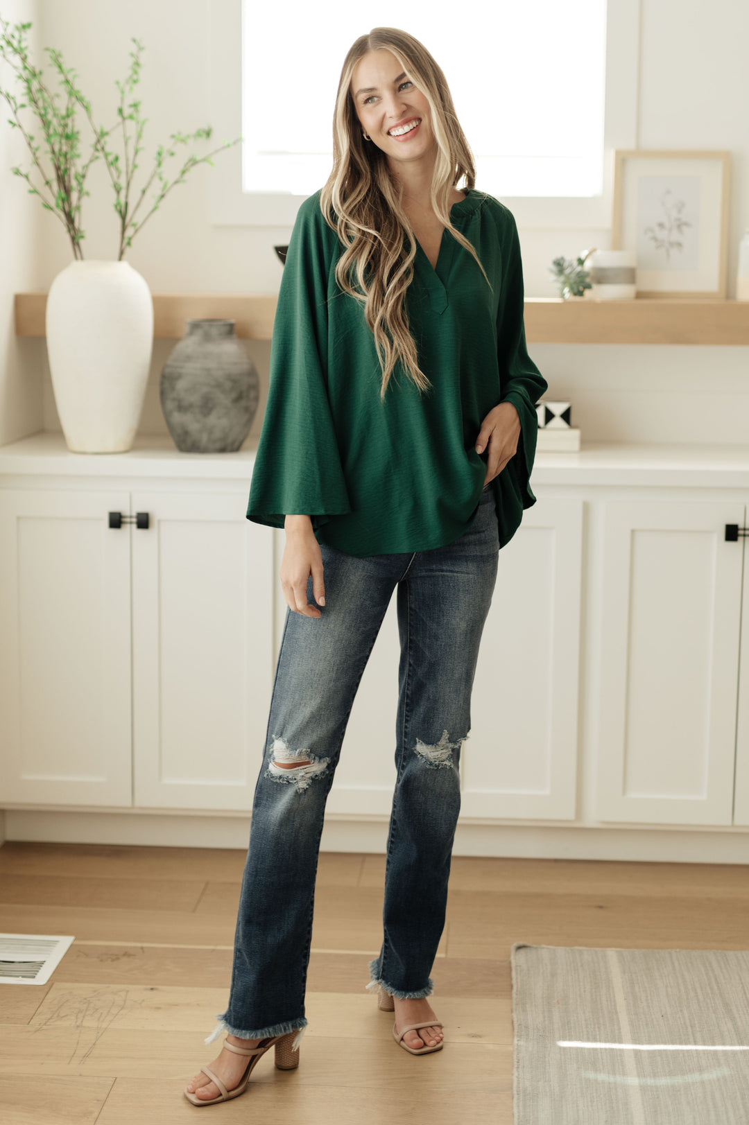 Climb On V-Neck Blouse-Blouses-Ave Shops-[option4]-[option5]-[option6]-[option7]-[option8]-Shop-Boutique-Clothing-for-Women-Online