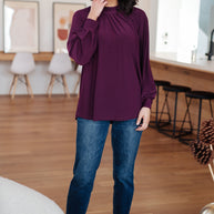 Closing Time Mock Neck Blouse-Tops-Ave Shops-[option4]-[option5]-[option6]-[option7]-[option8]-Shop-Boutique-Clothing-for-Women-Online