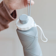 Collapsing Silicone Water Bottle in Diamond Gray-Accessories-Ave Shops-[option4]-[option5]-[option6]-[option7]-[option8]-Shop-Boutique-Clothing-for-Women-Online