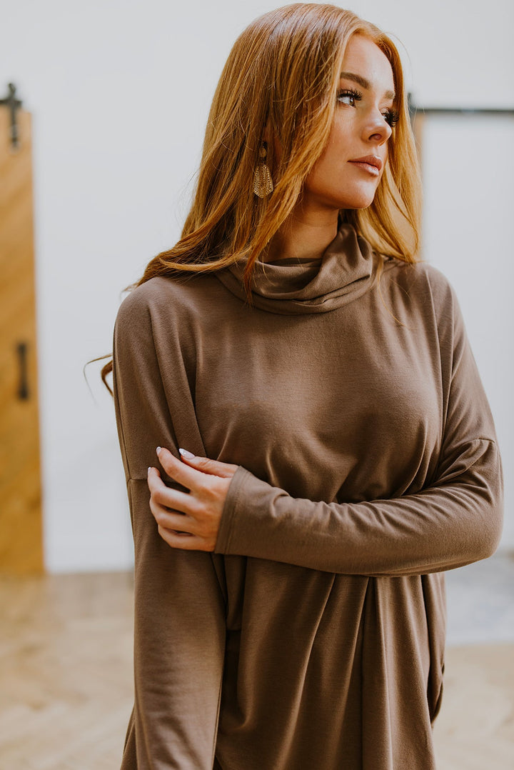 Comfort First Cowl Neck Hi-Low Long Sleeve-Tops-Ave Shops-[option4]-[option5]-[option6]-[option7]-[option8]-Shop-Boutique-Clothing-for-Women-Online